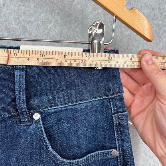 Anthropologie Unpublished Ella Sky High Rise Skinny Jeans Size 26 Dark Wash NEW - Picture 10 of 14